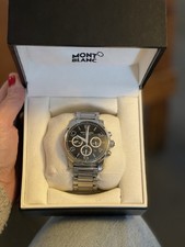 Montblanc Timewalker Automatic Stainless Steel Watch XL Chronograph Black Dial