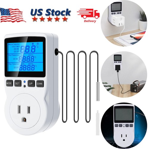 Digital thermostat outlet plug - outlet,
