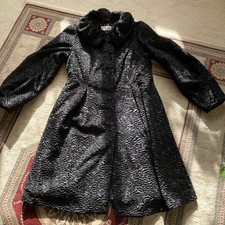 Autograph M&S Black Astrakhan Coat Size 14 New