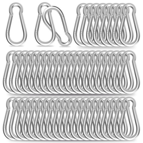 50pcs steel carabiner - "50pcs, 2""