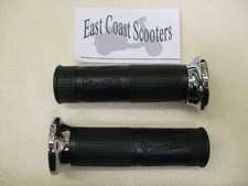 VESPA  PX 2011  GENUINE BLACK AND CHROME HANDLEBAR GRIPS PX / T5 125 / 150 / 200