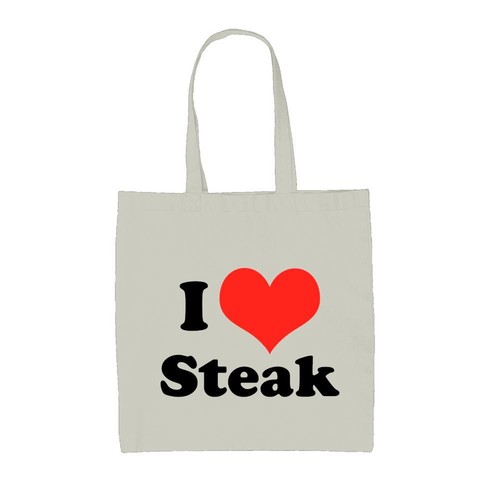 Love steak canvas tote - i,