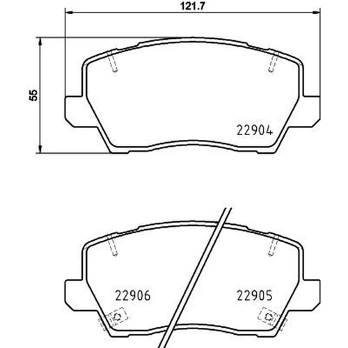 Don front brake pad - front, set