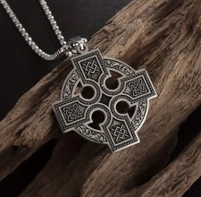 Celtic Knot Cross Irish Necklace 304L Stainless Steel Pendant Design