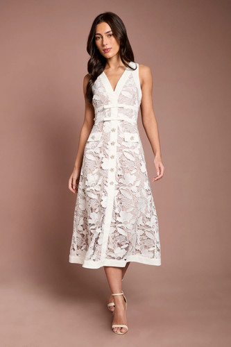 Coast ivory midi dress womens - midi,