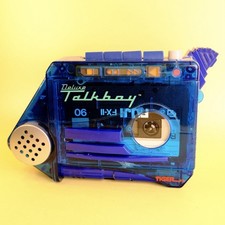 Tiger Electronics Deluxe Talkboy Transparent Blue, New Belts Working Order