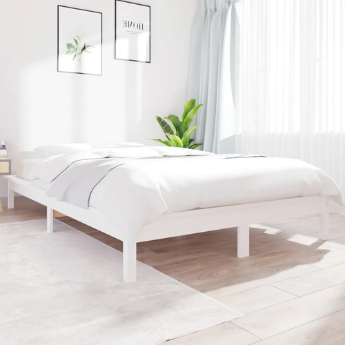 Bed frame white - solid, pine