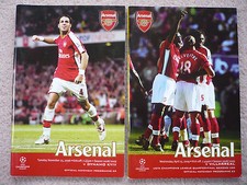 Arsenal Home Programmes 2008/09 - Select from the drop down menu