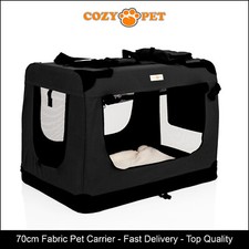 Fabric Dog Crate 70cm Black by