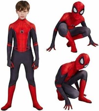 Kids SpiderMan Boy Miles Morales Tobey Maguire Outfits Jumpsuit Cosplay CostumeR