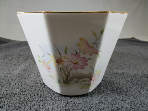 Vintage hexagonal plant pot - vintage,