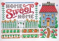 Home Sweet Home Stamped Cross Stitch Kit by Janlynn 12 x 8" / 30.5 x 20.3cm 2004