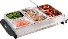 Trendi Electric Buffet Server Section Removeable Tray - Stainless Steel
