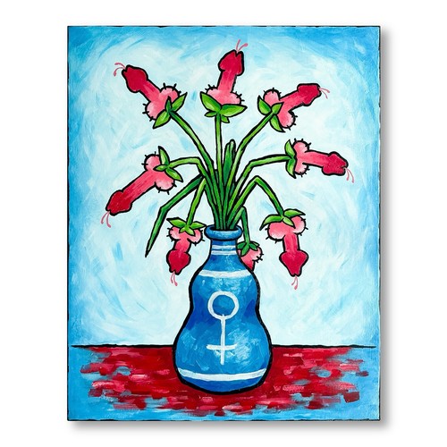 Original floral acrylic - original,