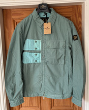 Mens Belstaff Draft Overshirt Size XL (24" P2P) Steel Green BNWT RRP £295
