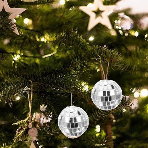 Reflective silver glass disco - reflective,