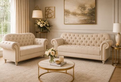 Elegance chesterfield sofa set - chesterfield,