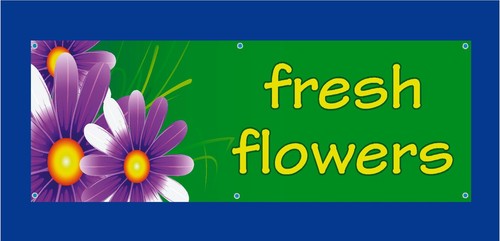 Fresh flowers pvc banner - fresh,