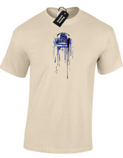 DRIPPING R2D2 MENS T SHIRT TEE STAR JEDI WARS DROIDS SKYWALKER YODA COOL BANKSY