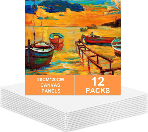 Packs canvas panels 20x20cm - 12,