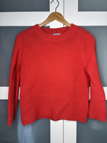 Cos red textured knit jumper - red,
