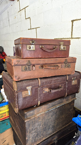 Vintage retro brown leather - brown,