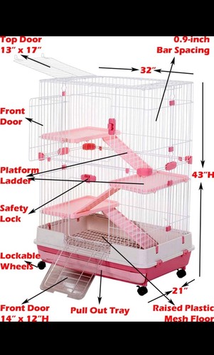 Mcage tier pink white metal - mcage,