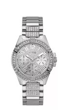 Guess Ladies Frontier Silver Tone & Crystal Bracelet Womens Watch W1156L1