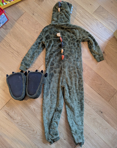 George green hooded - green, dinosaur