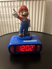 Lexibook 3D Super Mario Digital Alarm Clock with Night Light Blue/Red