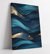 BLUE AND GOLD WAVY PATTERN