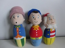 Noddy, Big Ears and Mr Wobbly Man approx. 8.5" soft toy skittles 