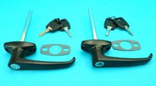 2 x Black L Handles for Horse