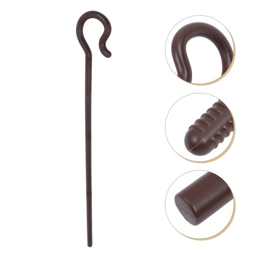 Brown plastic cane costume - plastic,