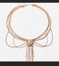 Zara metallic chain waist belt