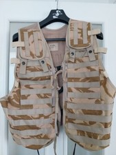 British Army Military Load Carrying Tactical Vest Desert Camo.