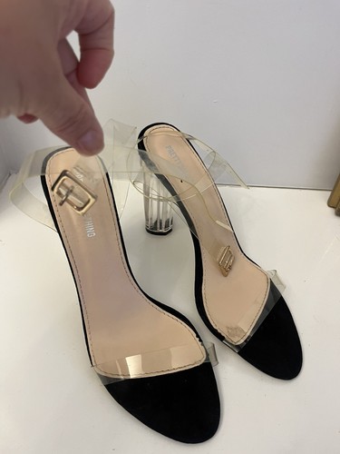 Heels black clear ankle - +,