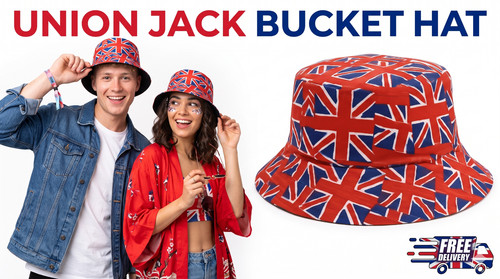 Union jack bucket hat retro - union,