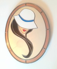 Stained glass art mirror  15 "