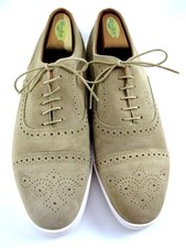 Allen Edmonds "STRAND" Casual Suede Oxford Sneakers 10.5 D  Bone DISCONTD (661N)