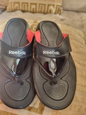 Reebok Easytone Flip III  Toning Sandals Black And Red Size 4.5 UK ,NWT