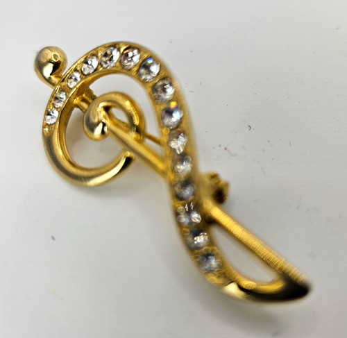 Vintage gold tone treble - gold, clef