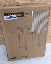 SONGMICS 2-Bag Rolling Laundry Sorter, Laundry Basket on Wheels, Hamper 