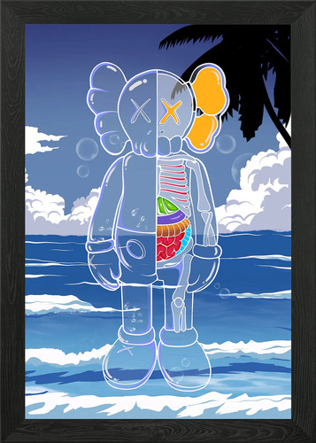 Kaws framed wall - kaws,