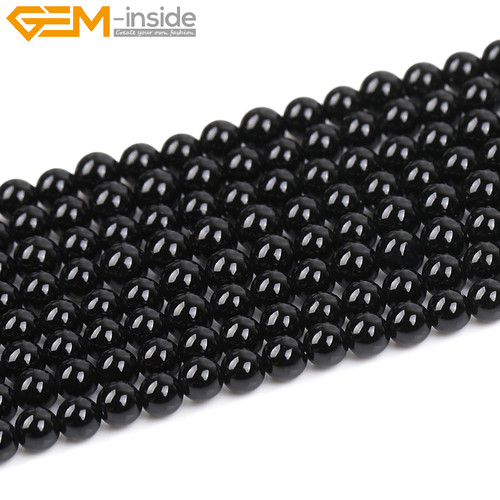 Natural gemstone black - black, agate