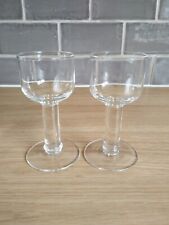 Two Unusual Thick Stem Mead or Wine Stem glasses. VGC.