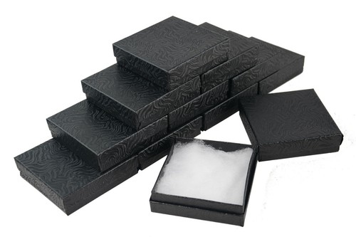 Black swirl cardboard box - swirl,