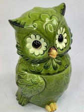 9.5” 1960’s Owl Cookie Jar Mid Century Kitch MCM vintage FREE SHIPPING (J3)