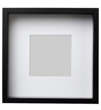 IKEA SANNAHED Black White Photo Frame Picture Display Box 3D Deep Frame 25x25cm