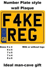 METAL WALL PLAQUE rear number plate style gift for bike scooter motorcycle fan